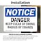 Signmission Danger Keep Clear Of Swing Radius Of Cranes, 7 in W x Rectangle, Vinyl Decal OS-2PACK-NS-D-57-L-15392 - alternate 4